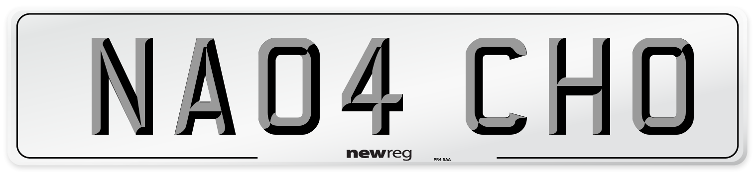 NA04 CHO Number Plate from New Reg